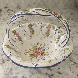 Vintage Hand Painted Ceramic Bowl